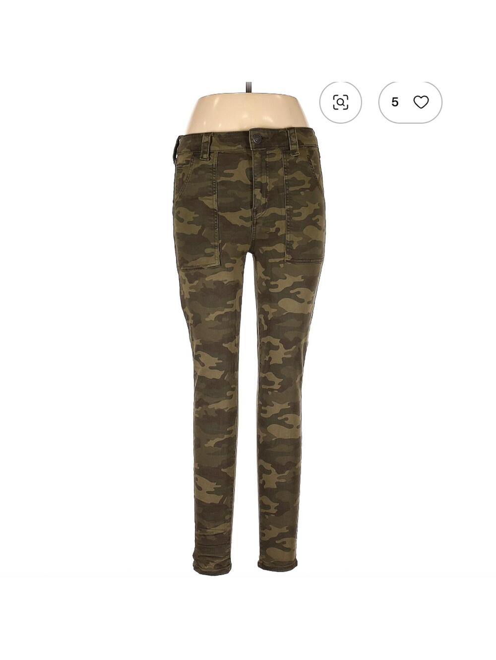 American Eagle Outfitters Green Camouflage Jeggings Size 10